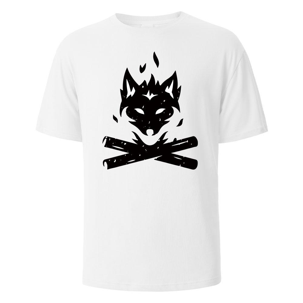

Black Fox Streetwear Printing Tshirt For Men Wowen 100 Cotton Summer Breathable ShortSleeved Basic Tops Oneck Oversize Tees S