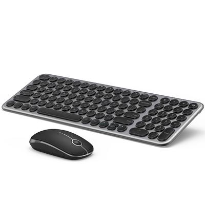 2.4g Drahtlose Tastatur- und Maus-Kombination Ergonomische Tastatur mit runden Tasten USB-Maus für Windows Laptop PC Notebook