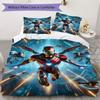 Avengers Iron Man Printed Bedding Set 3Pcs Duvet Cover Set For Kids Bedroom No Sheet No Quilt Core