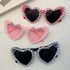 Heart Shaped Sunglasses with Pearls Bride To Be Sun Glasses Women Bachelorette Party Wedding Bridal Bridesmaid Photo Decoration