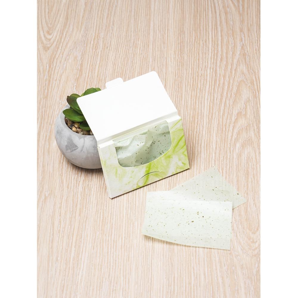 Daiso Green Tea Oil Paper 50 Sheets  Normal Type 