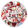 50pcs Cherry Ins Style Graffiti Stickers, Korean Fresh Fruit Design, Decorative Waterproof Stickers for Phone Cases & DIY.