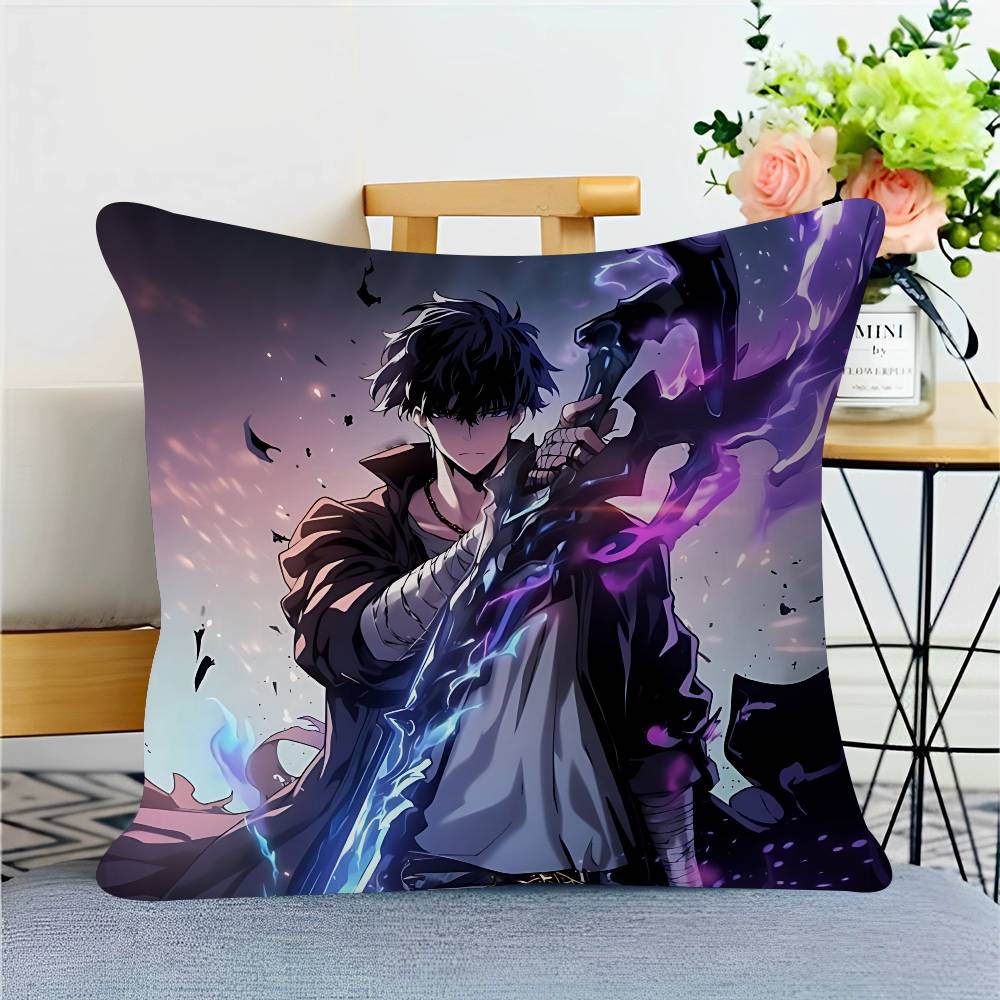 Anime S-Solo-Leveling Cushion Cover Pillow Cover Decor Pillowcase Printed Cushion Case For Couch