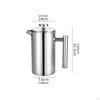 French Pressing Coffee Maker Pot Gift Comfortable Handle Espresso Kettle Stainless Steel for