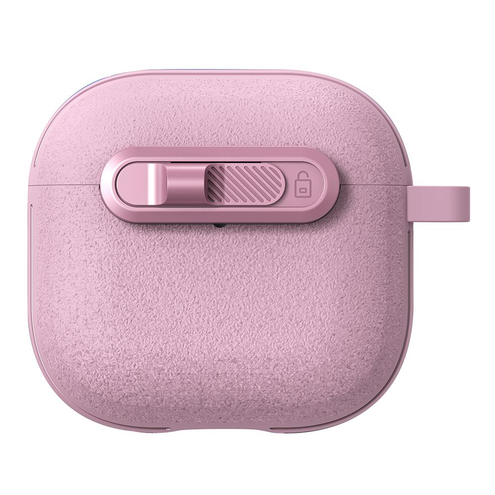 For AirPods 4 Protective Case Lock Buckle Switch TPU + PC Wireless Earphones Cover with Carabiner