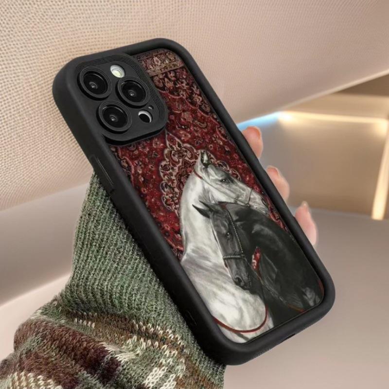 Totem Steed Case for iPhone 13 To 17 Pro Max - Japanese Korean INS Style