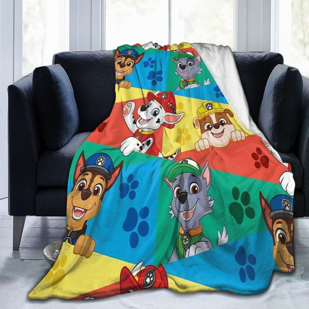 Paws Dog Cartoon Wool Blankets Awesome Throw Blankets for Home 125*100cm Bedspread