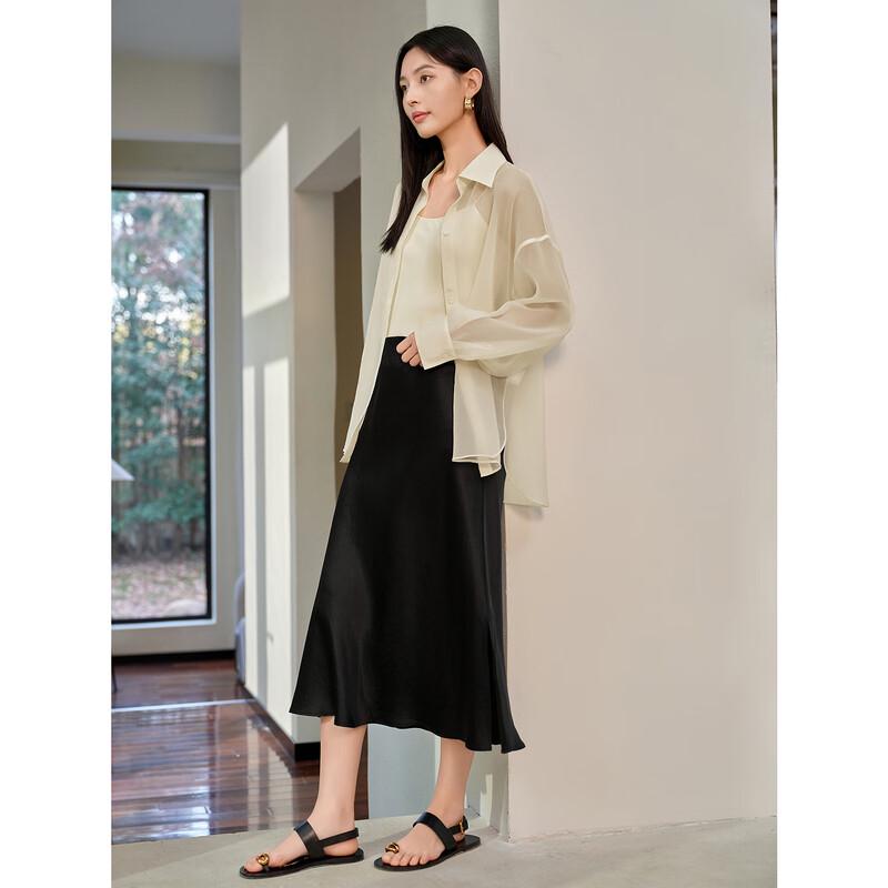 Jiu Zi Anna Kou Women s 100% Acetate Elegant Mermaid Maxi Skirt L