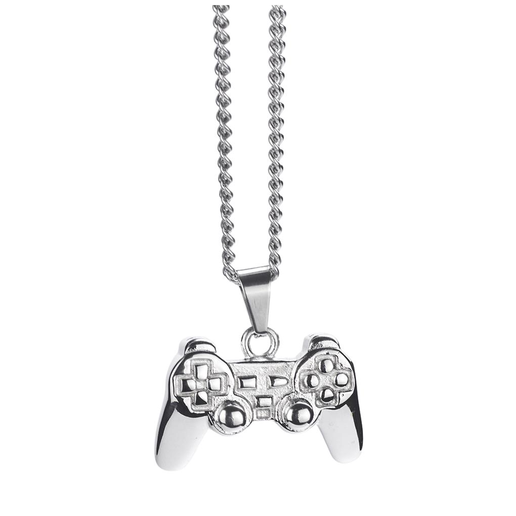 Statement With Style Game Controller Pendant Necklace Instantly Elevate Any Outfit Metal Chain Gift Idea, Sliver