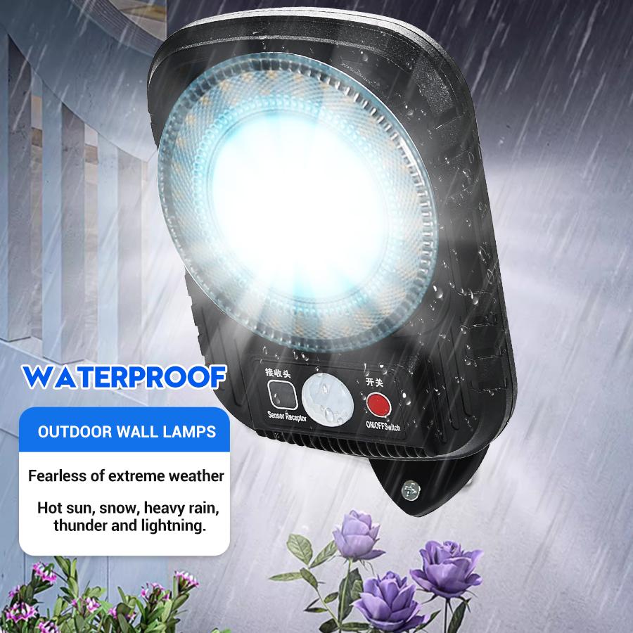 Outdoor Solar LED Wall Lights With Remote Control Waterproof Induction Led Solar Lamp For Garden Balcony Yard Street Decor Lamps