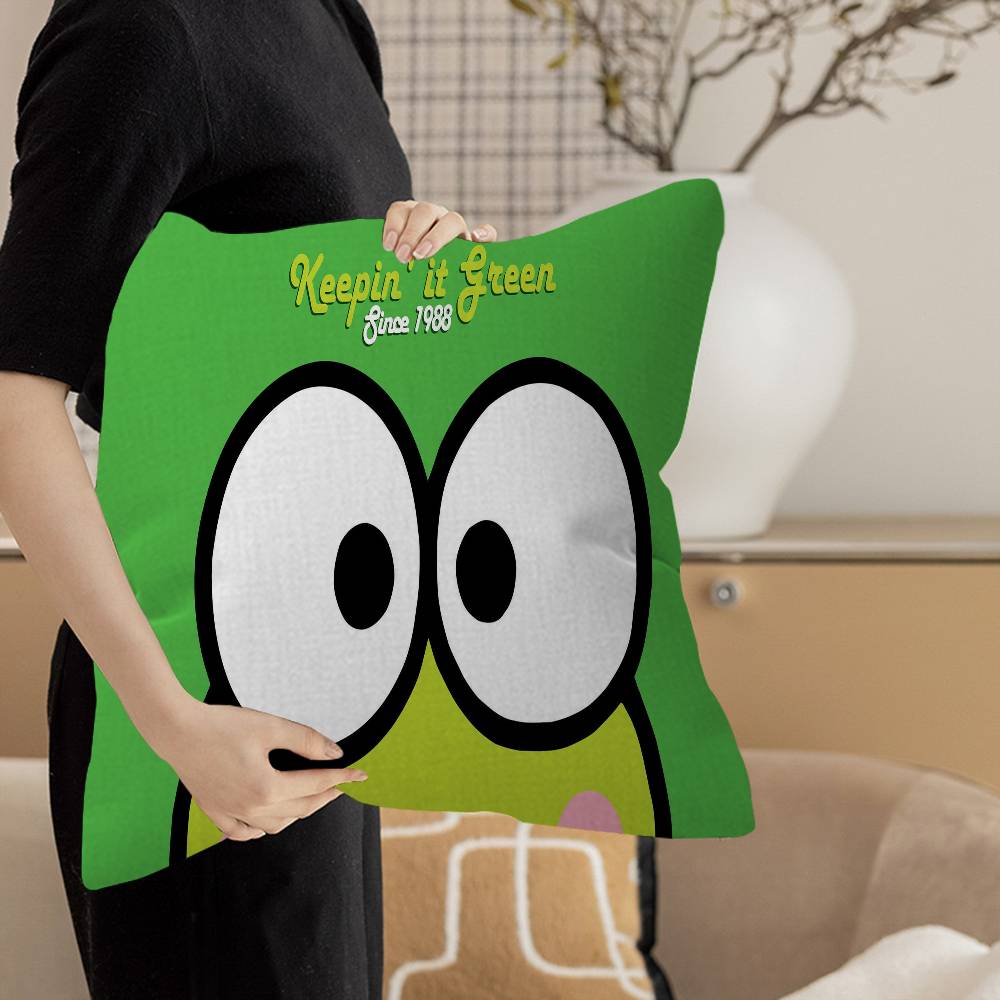 Cartoon KKeroppiS Cute Pillow Cover Sofa Cushion Cover Home Room Decoration Children Gift
