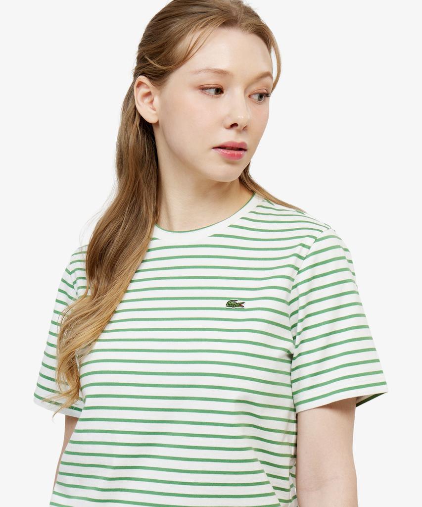 LACOSTE Women'S Striped Short Sleeve T-Shirt Tf262E-56G Npa