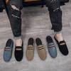 Fashion Lefu Shoes Men's Lightweight Bean Shoes Summer One Step Push Lazy Breathable Casual Half Support Slippers for Men