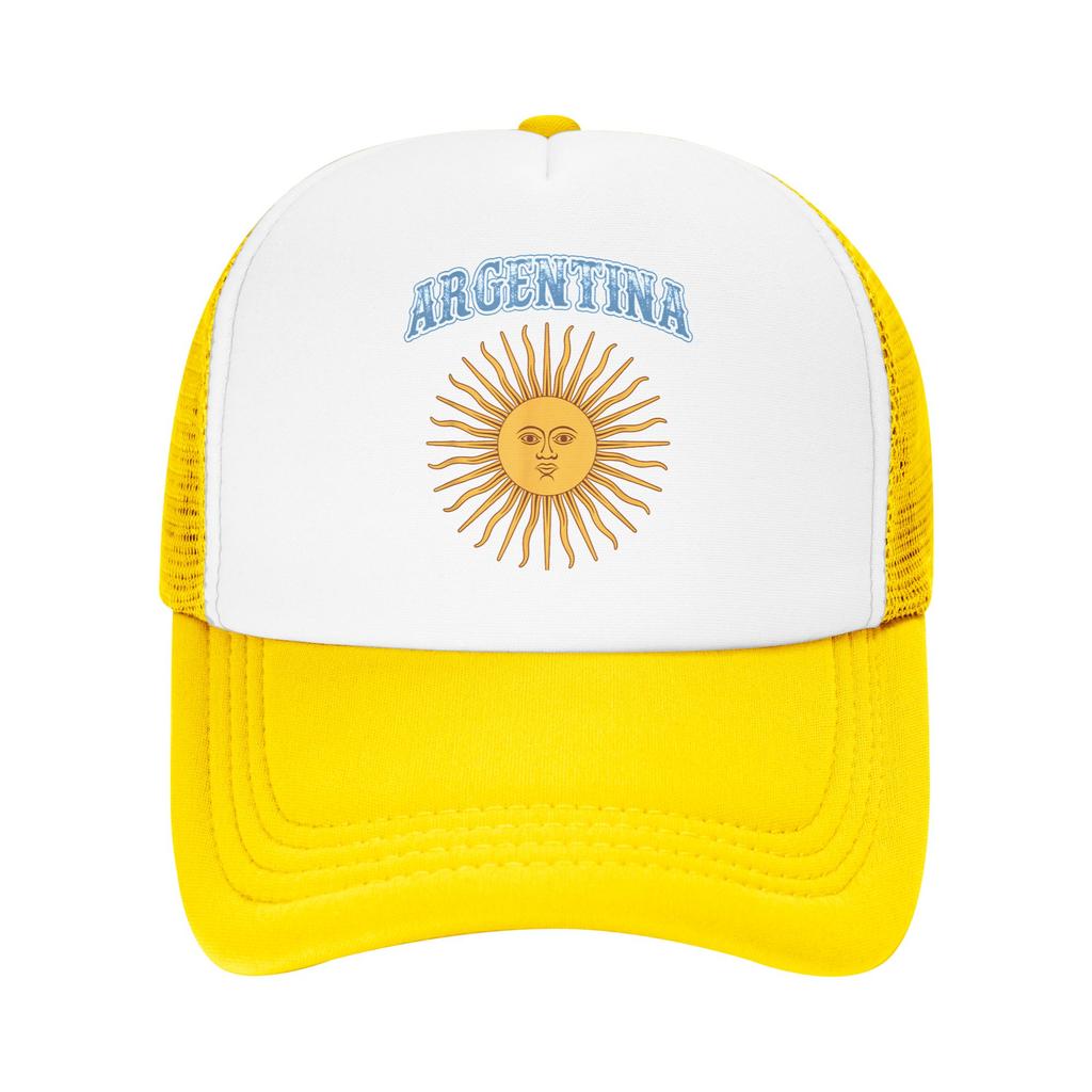 Argentina Argentinian Flag Sun of May Pride Mesh Baseball Cap Unisex Casual Sun Hat Hats Adjustable Summer Trucker Cap