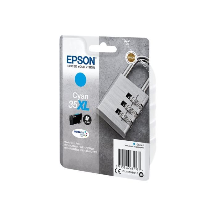EPSON Cartouche D'encre Originale 35XL - 20.3 Ml - XL - Cyan