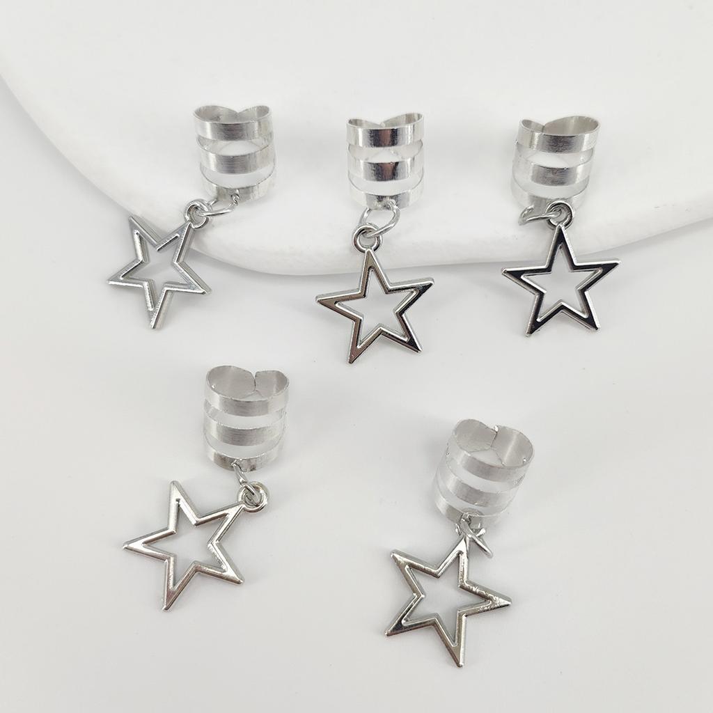 Pcs European and American TEA SHEIN popular DIY wig dreadlocks accessories hollow star braids hair extender ring