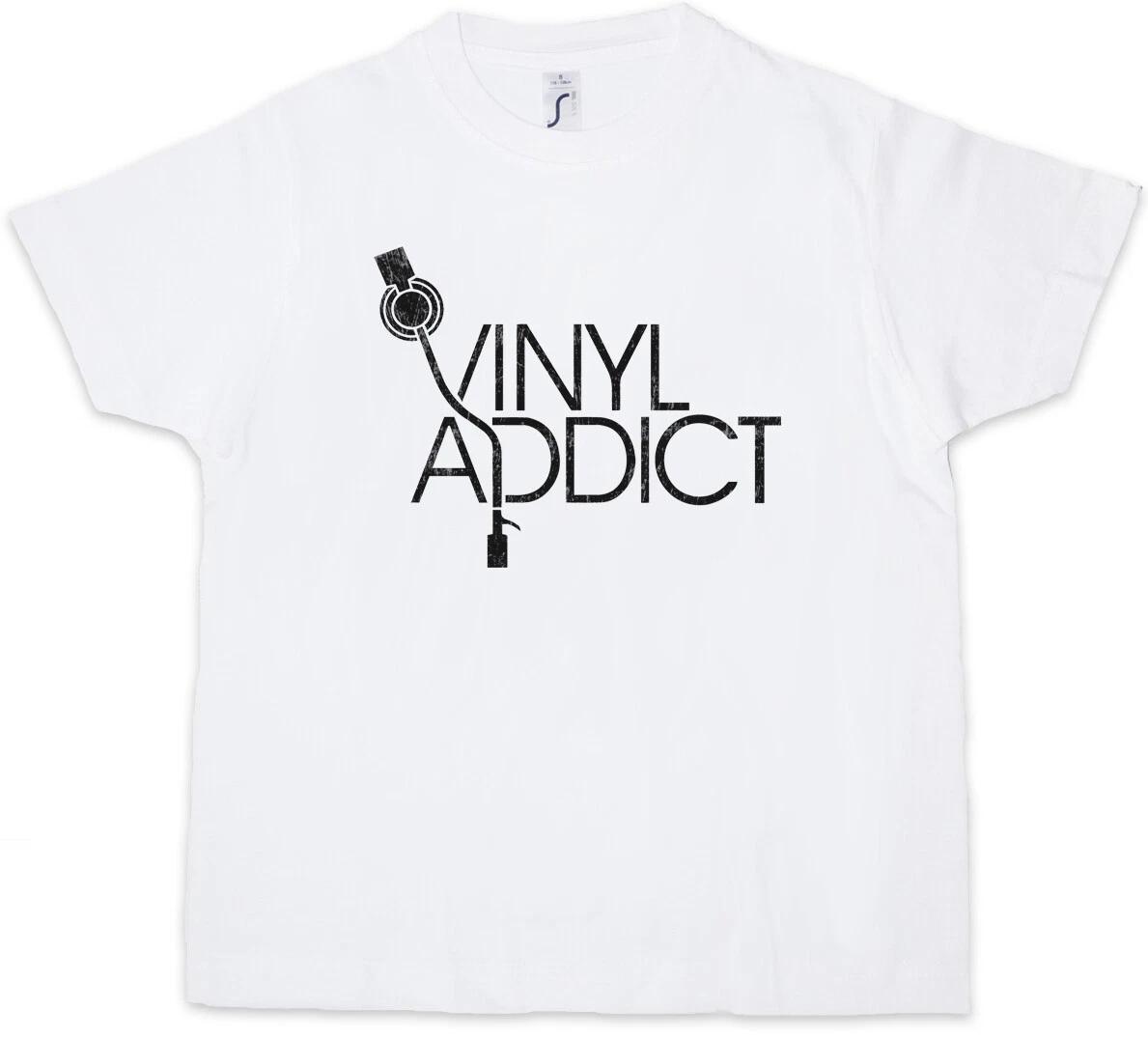 VINYL ADDICT Kids Boys T-Shirt Club Disco Music Turntable DJ MC Record- 140