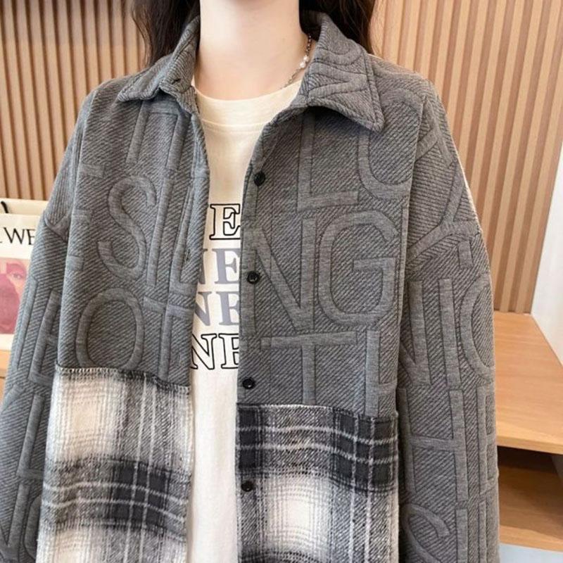 Coat Oversize Women Cotton Winter Thickened Casual Double Layer Windbreaker Jacket