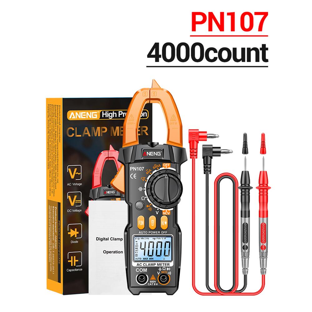 

ANENG Clamp Meter Multimeter Tester Auto Ranging TRMS 4000 Counts AC DC Current Voltage Ohm Volt Amp Meter Electrical Tools жовтий
