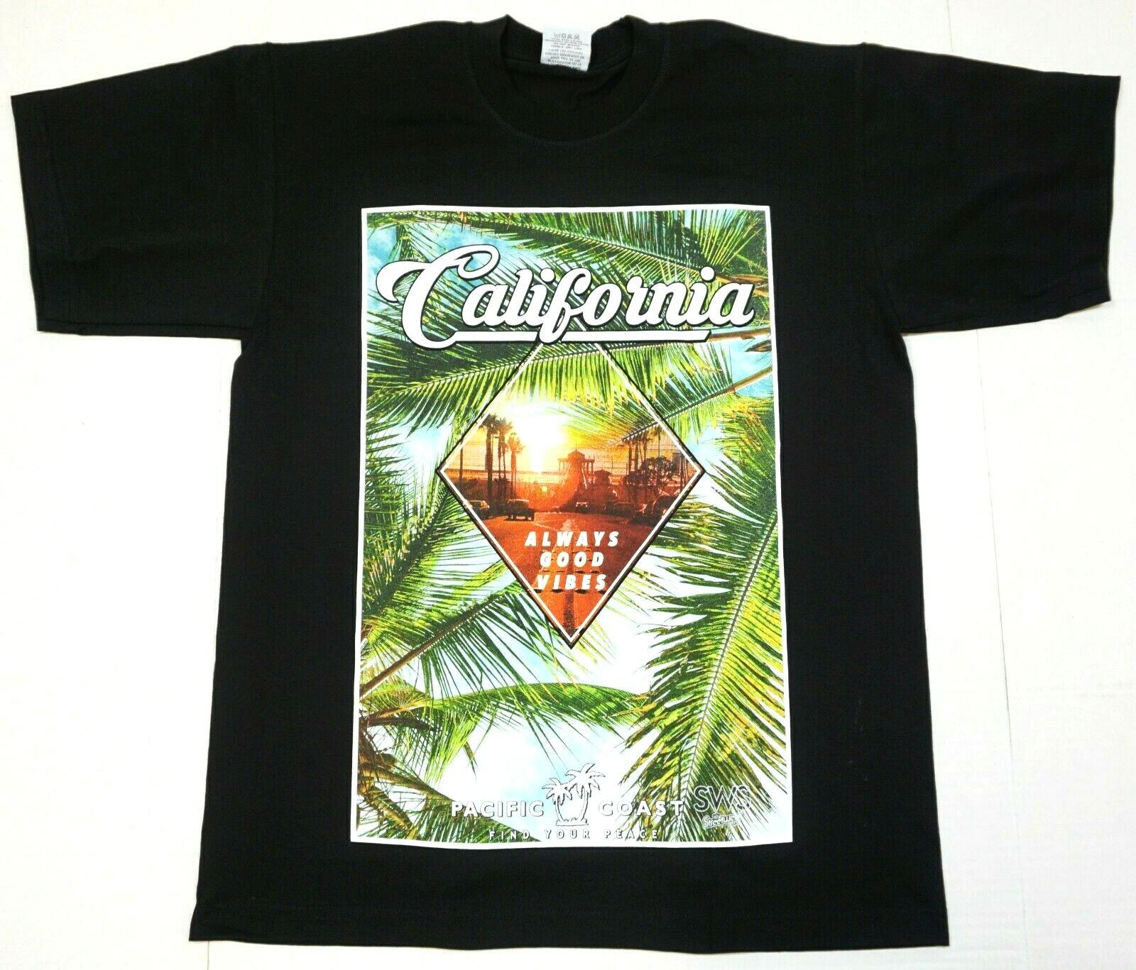 CALIFORNIA T-shirt Cali Always Good Vibes Urban Streetwear Men s Tee New XXXL