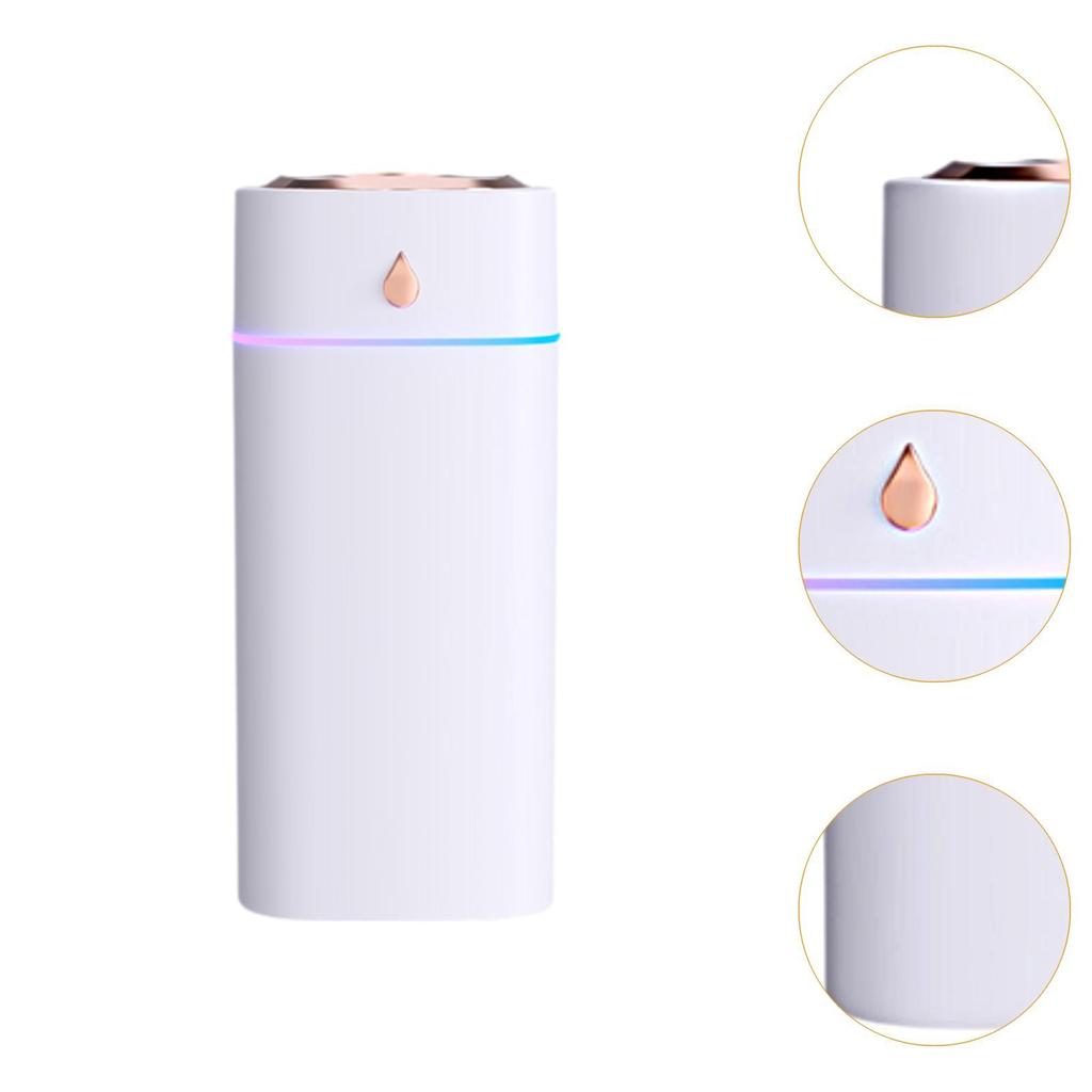 Desktop Humidifier with Atmosphere Light Quiet with 3 Outlet Air Humidifier Mini Portable for Bedroom Indoor Table Home Office