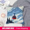 Ski Resort Prop Pillow Case Printing Pillowcase Living Room Sofa Cushion Cover Bedroom Room Decor
