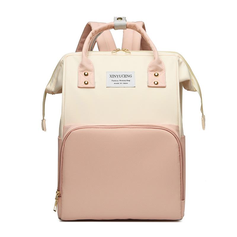 

Mommy Bag, Mother and Baby Bag, Lightweight and Large Capacity Backpack, Waterproof and Portable Multifunctional Bag for Outdoor Use рожевий