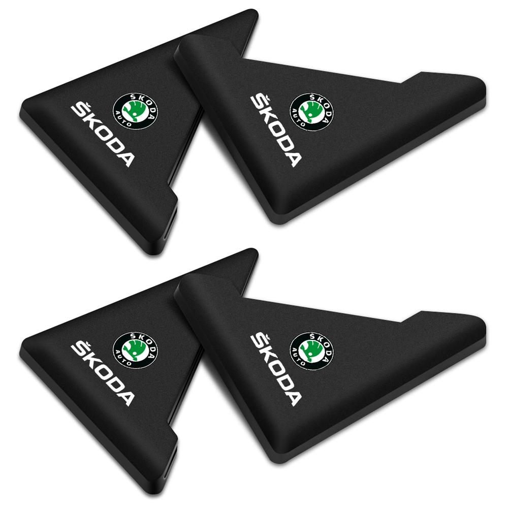 2/4Pcs Car Front Door Corner Anti-Scratch Protector Cover Sticker For Skoda Octavia A5 3 2 VRS Vision Kodiaq Favorit Rapid Fabia agr411