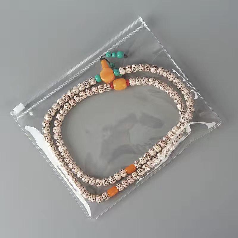 Clear PVC Zipper Bag for Anti-Oxidation Jewelry Storage: Self-Sealing Design for Wenwan Beads and Bracelets.