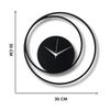Ceas de Perete pentru Casă, Birou, Living, Dormitor, Cameră Copii și Bucătărie | Decor Acasă Elegant și Modern | (35 X 35 Cm) | Culoare Neagră (Baterie inclusă)