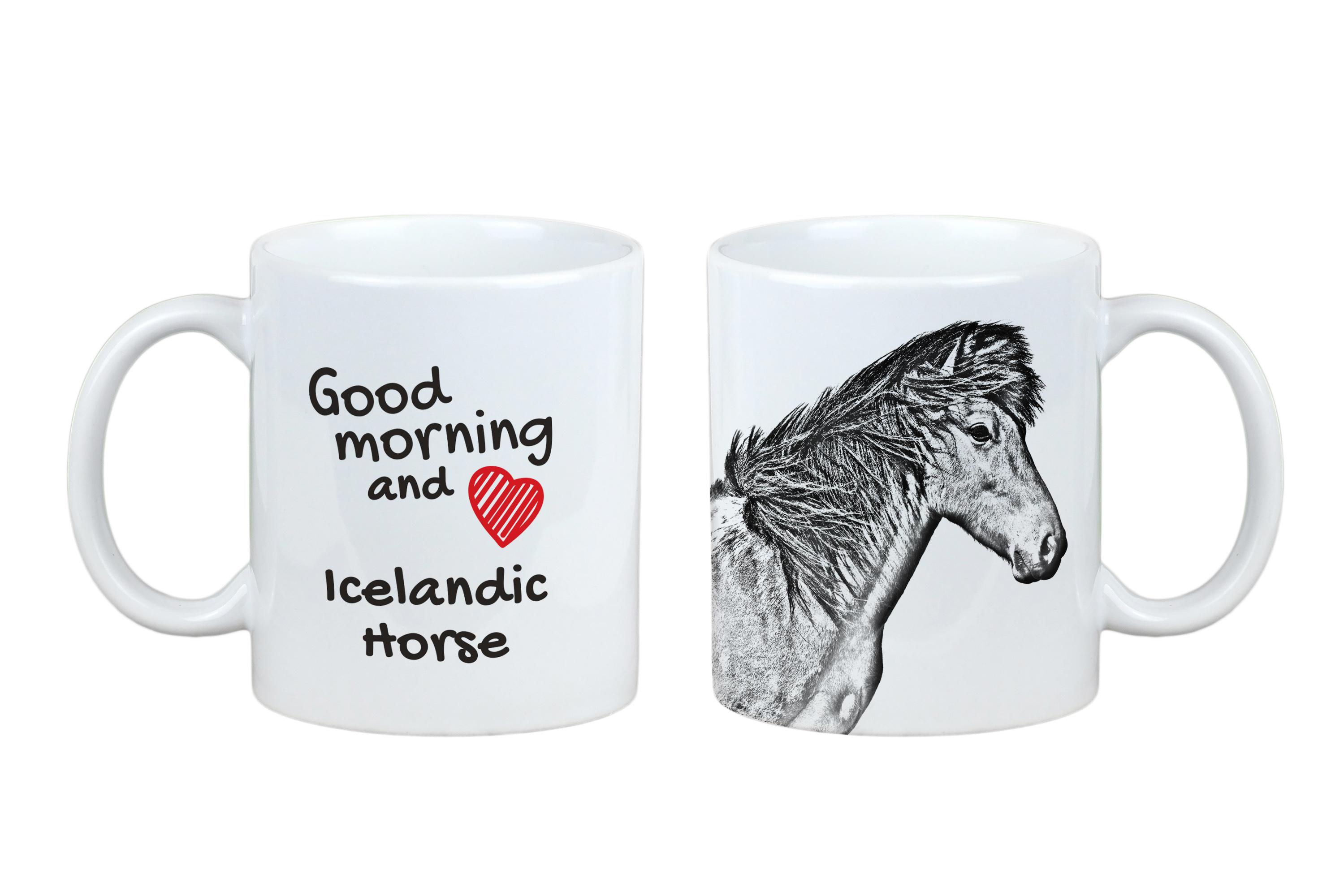 

Icelandic Horse - mug with a horse, personalized mug with a print, a classic gift for everyone from the Art-Dog brand білий