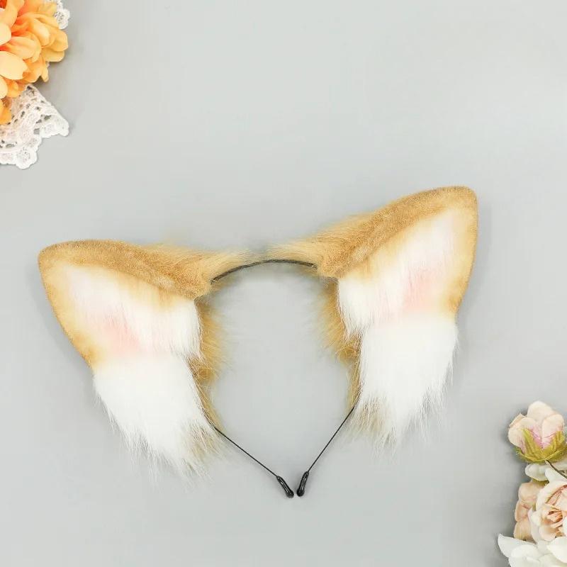 Halloween Shiba Inu Cosplay | Realistic Dog Ears Headband  Horns Cosplay Cat Ears