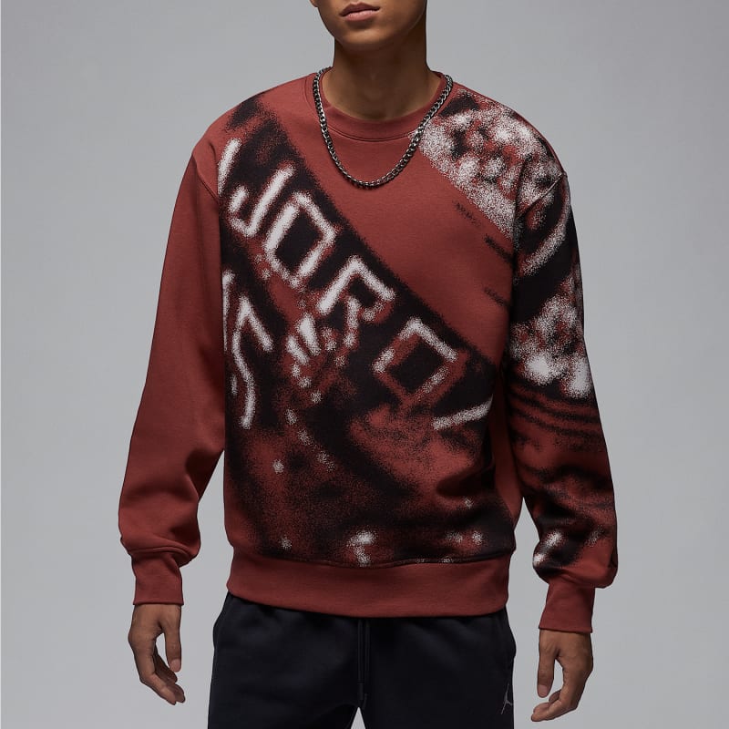 Jordan Sweatshirts Men's Red Crew Neck Moderate HF9314-691