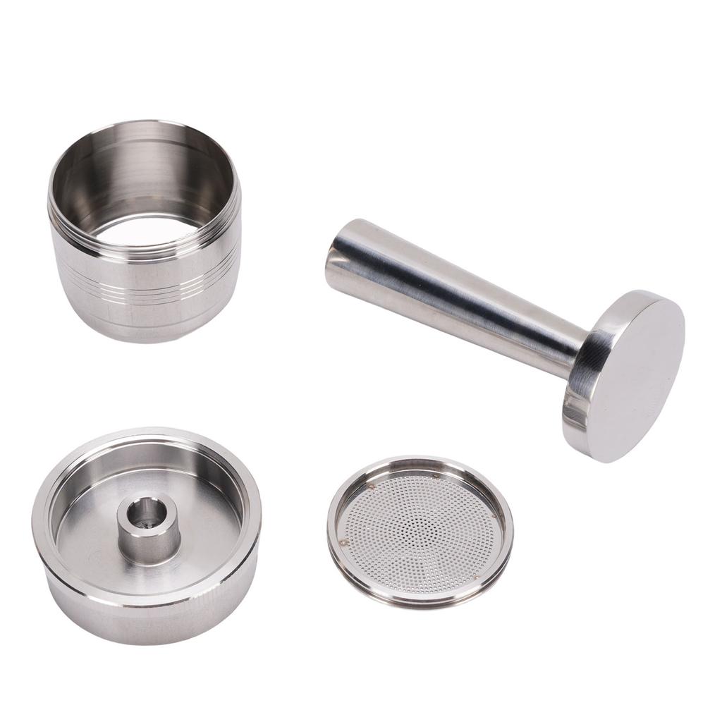 Reusable Coffee Pod Fit for Illy X7 Y3 Y5 Coffee Machine Refillable Stainless Steel Coffee Capsule Coffee Tamper Spoon Brush