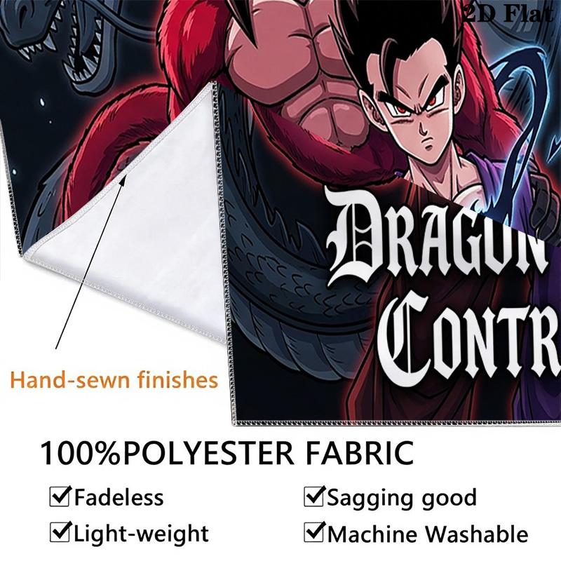 Dragon Ball Fusion Wall Tapestry Aesthetic Wall Hanging Printed Fabric Blanket Decorative Tapestries For Bedroom Living Room Home Decor