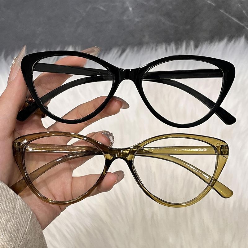 2 Pairs of Classic and Fashionable Cat Eye Design Glasses Are Perfect Accessories for Men and Women's Fashion