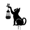 Outdoor, Household, Waterproof, Lawn, Floor Mounted, Iron Art, Cat Animal Shaped, Courtyard Garden Decoration, Solar Lights