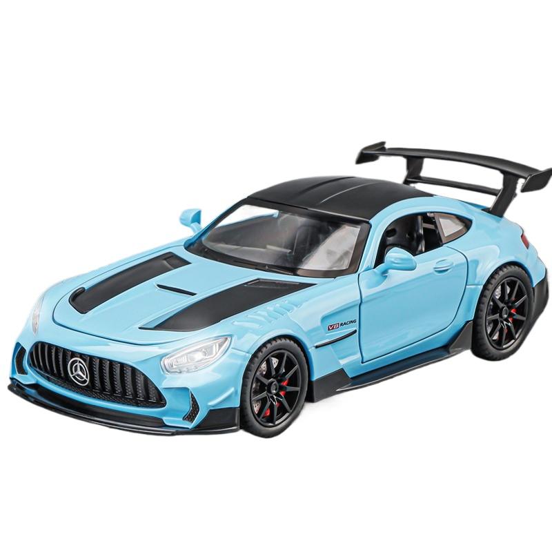 1/24 Benz GTR Alloy Model Car Toy Diecasts Casting Sound and Light Car Toys for Children Vehicle
