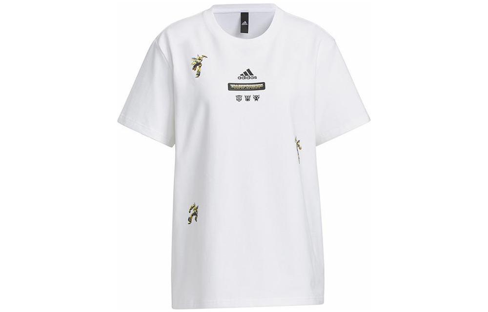 

Adidas T Shirts Women s White Crew Neck Moderate Straight Fit IU4753 XL