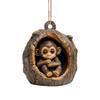 Adornos Navideños Acrílico Dibujos Animados Bosque Acrílico Adornos Navideños Decoración de Temporada para Árbol Techo Patrón Lindo Recuerdo