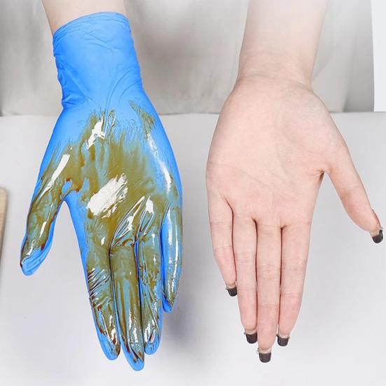 50Pcs Disposable Nitrile Gloves Powder Free Latex Work Gloves Stretchable Puncture Resistant Protective Safety