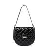 Niche Pig Nose Semi-round Saddle Bag, High-end Diamond Underarm Bag, New Leather One-shoulder Messenger Bag for Women