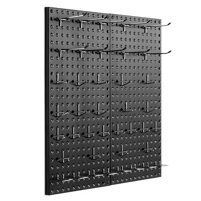 Metal Pegboard Panels, 24" x 12" Pegboard, 2 Panels, Heavy Duty Peg Board Wall Organizer with Accessories