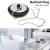 1PC Universal Rubber Tub Stopper with 40cm Chain Hanging Ring Bath Tub Drain Plug Bathtub Shower Accessories Kitchen Sink Plug