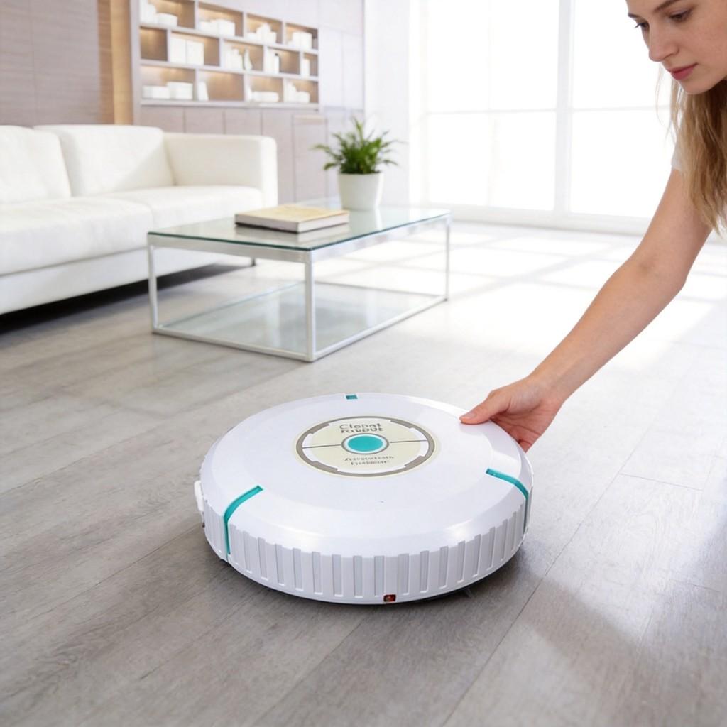 Home Cleaning Robot With Battery Power For Small Rooms Perfect For Lazy Daily Use