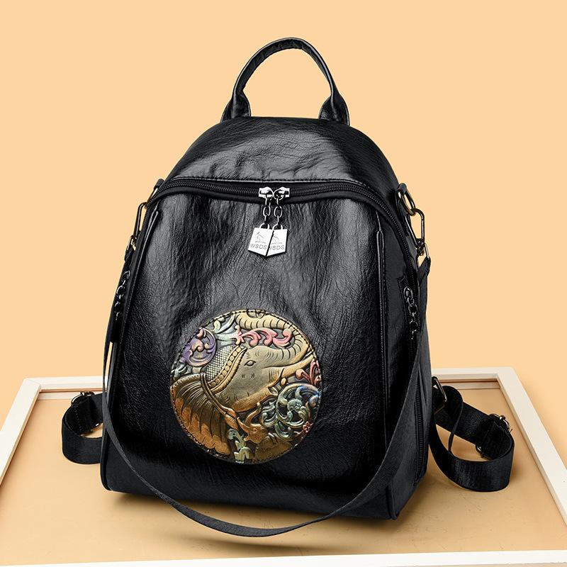 Backpack New Style Fashion Retro Travel Backpack Commuting Large Capacity Schoolbag Trendy Bag