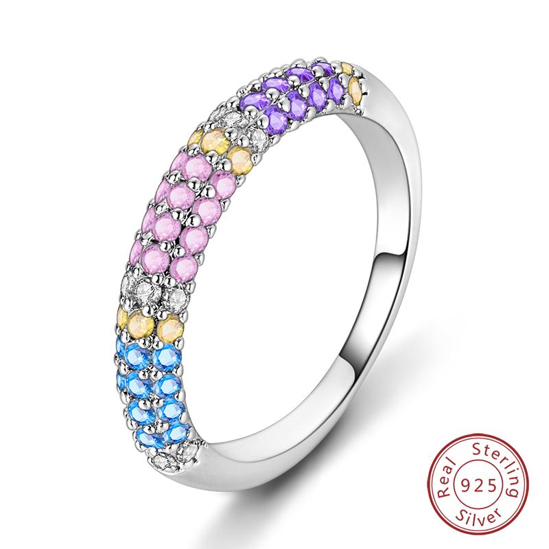 Fashion Luminous Firefly Rings 100% 925 Silver Eternal Heart-Shaped Zircon Rings Fine Wedding Engagement Jewelry Gifts