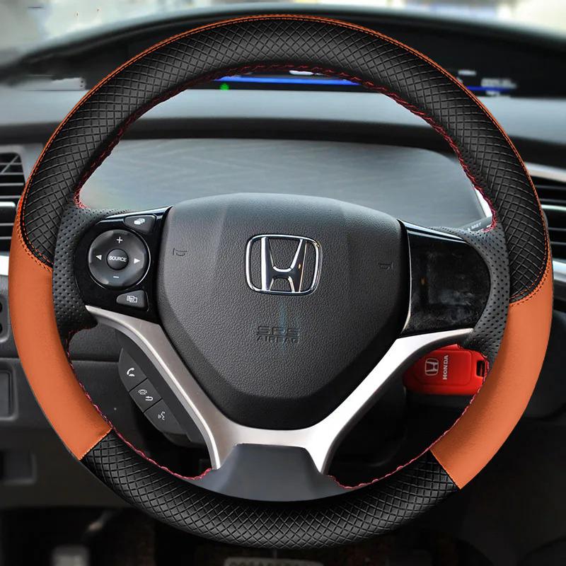 gjzh3 Car Steering Wheel Cover Anti-slip Braid Artificial Leather For Honda Civic Civic 9 2012 2013 2014 2015 Car Accessories