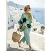 1116 New Bohemian Crew Neck 1D Full Printing Two-piece Set Women's Loose Casual Seaside Holiday Set