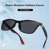 3 Sets of Retro Modern Sunglasses Black Blue Orange